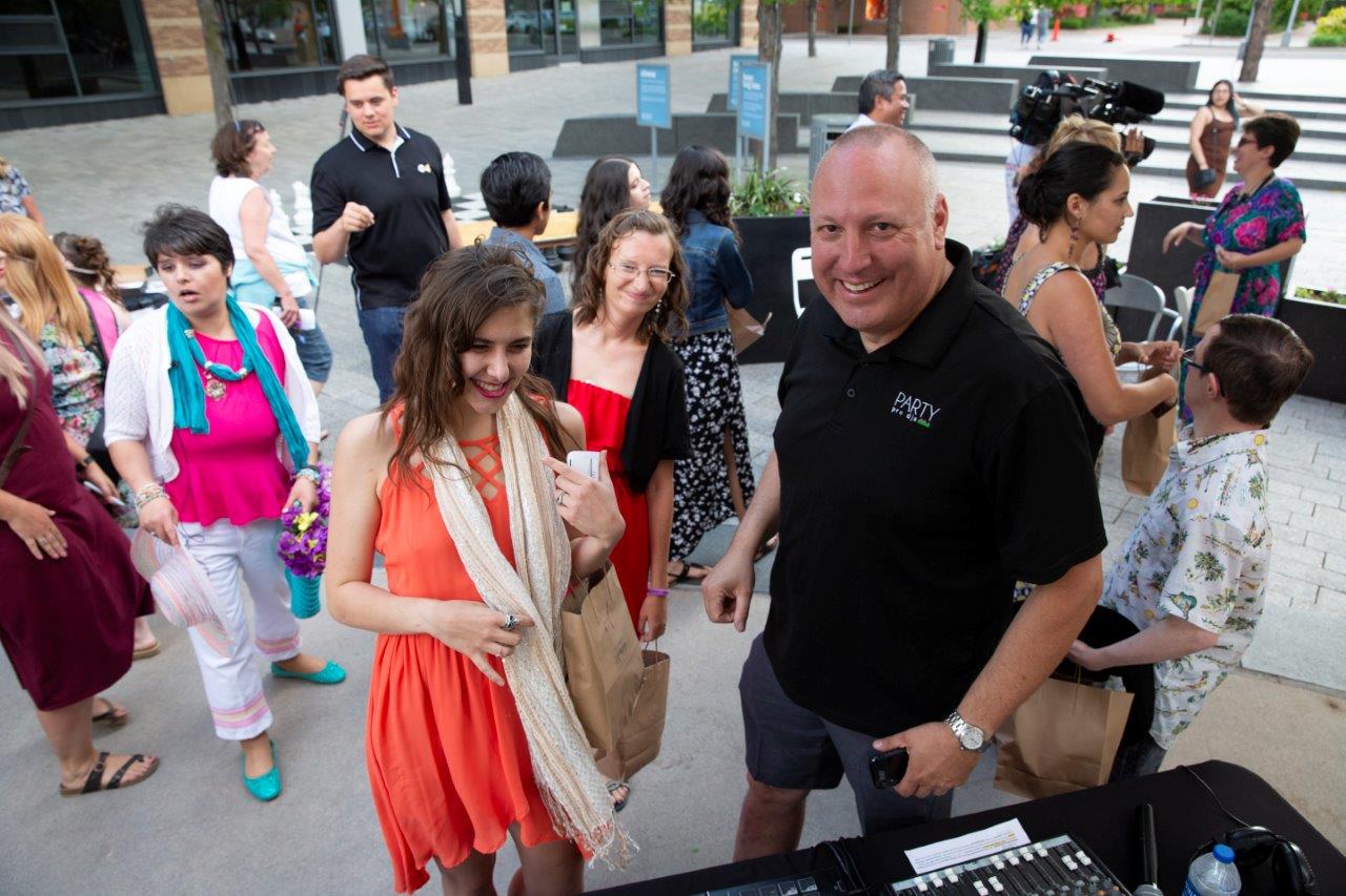 Rick Larson, Party Pro DJs generously gave his time and talent for the event 